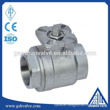 stainless steel ball valve with mouthing plate